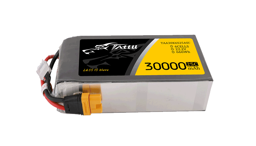 30000mAh 22.2V軟包無人機鋰電池 放電25C Tattu