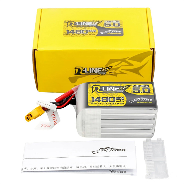 Tattu R-Line 5.0 1480mAh 6S 22.2V 150C 